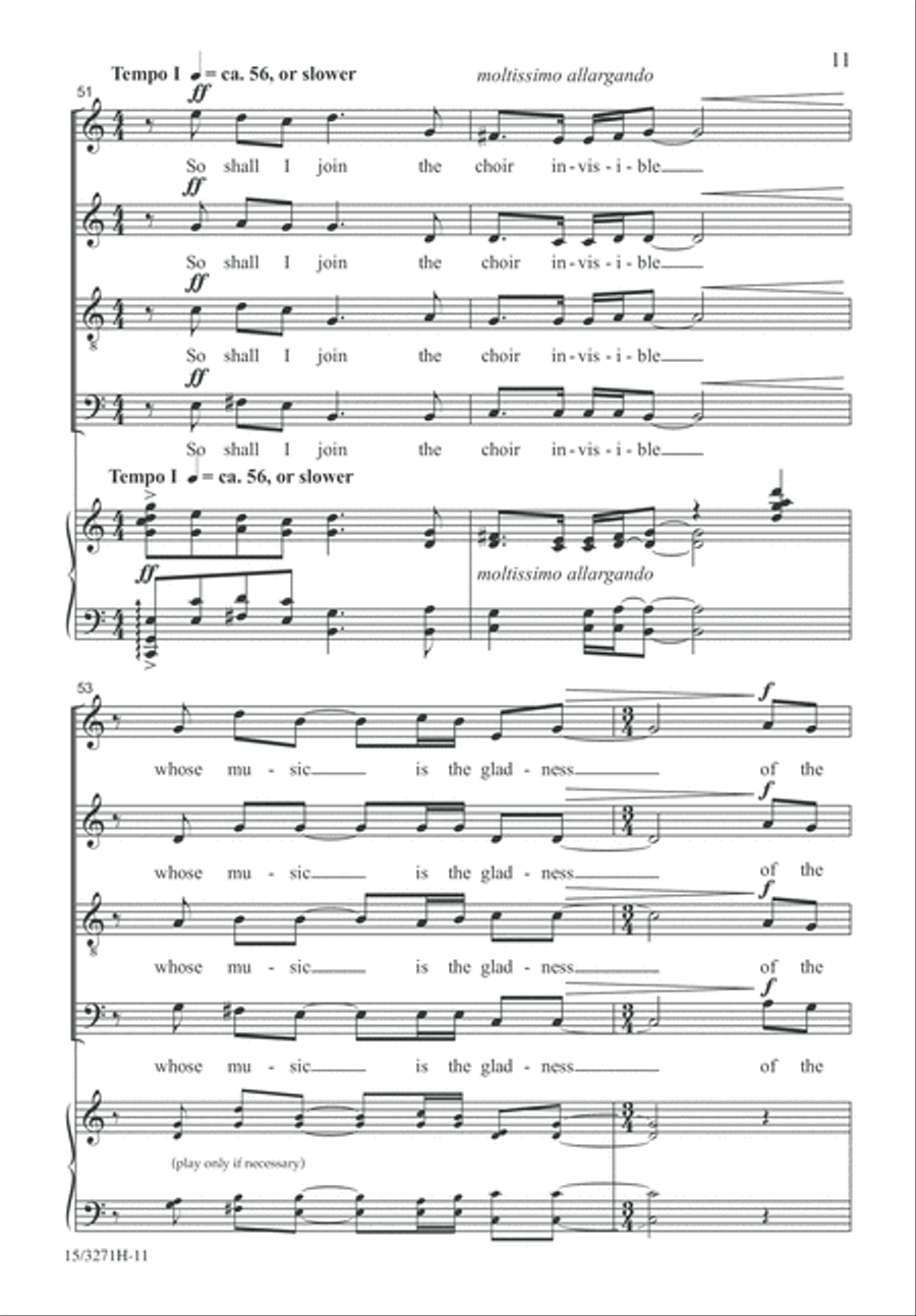 The Choir Invisible 4-Part scores gallery preview page 11