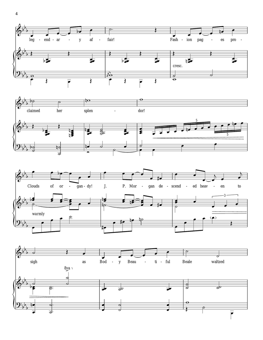 Body Beautiful Beale Piano, Vocal scores gallery preview page 4
