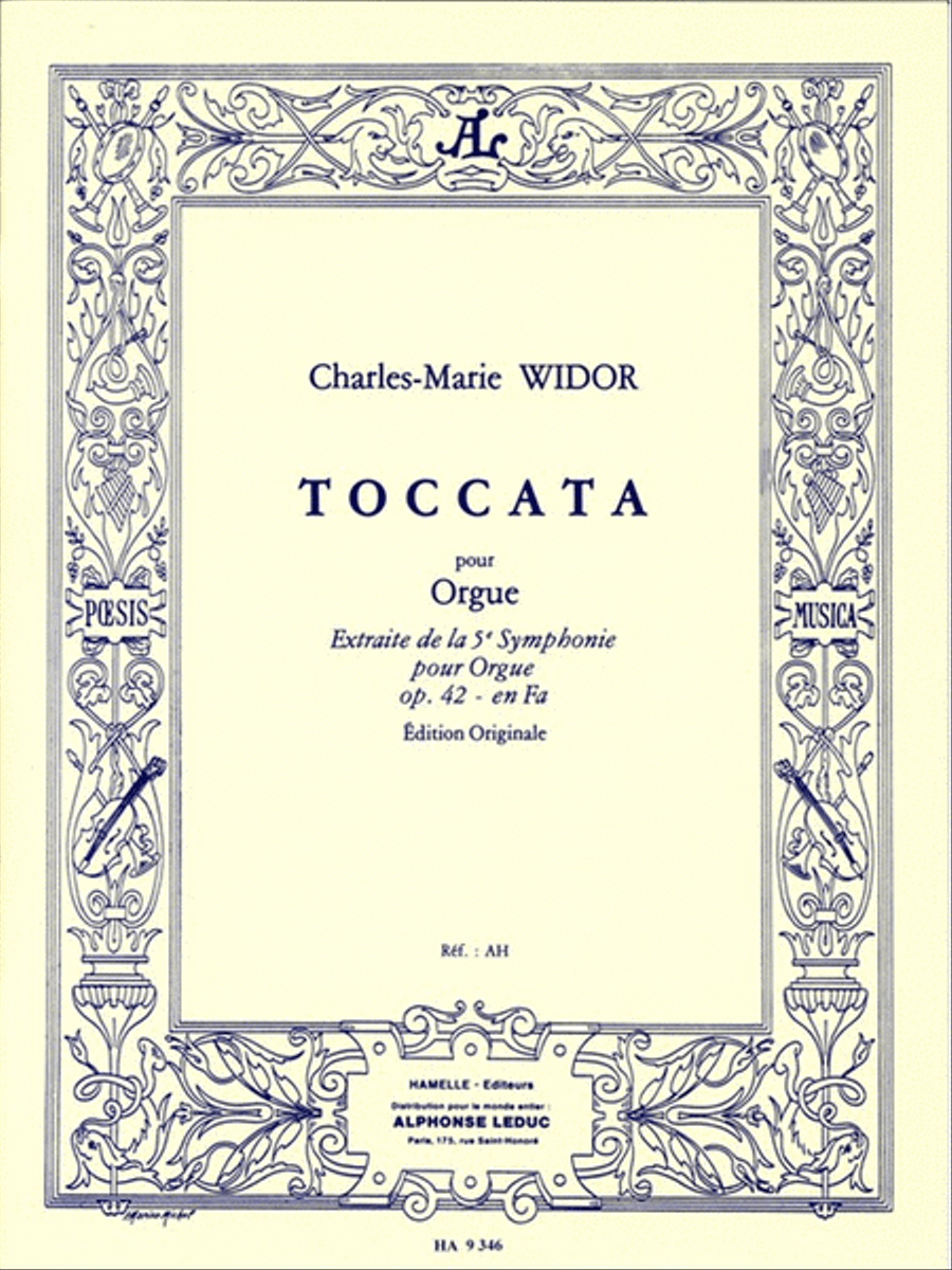 Widor Toccata Extrait Symphonie No.5 Organ Book Organ scores gallery preview page 1