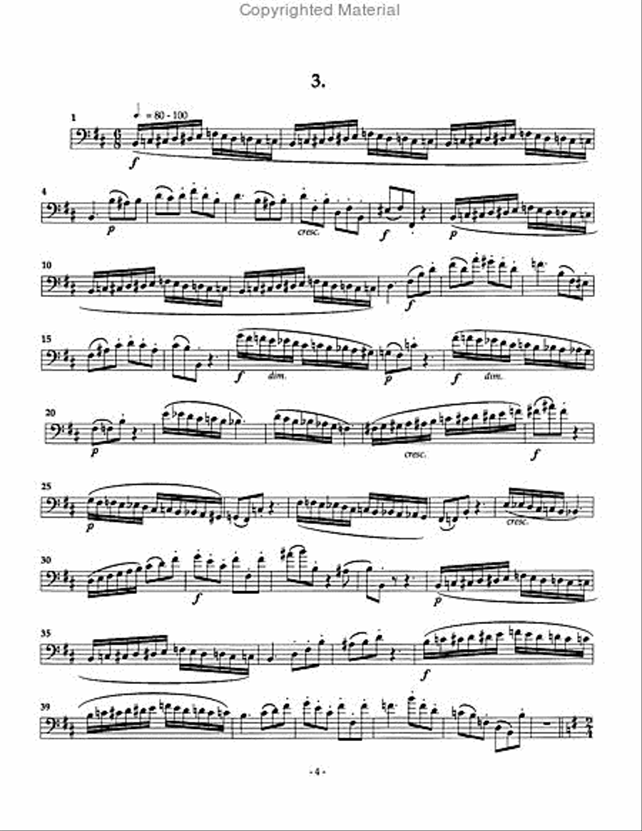Twenty-five Characteristic Etudes Euphonium scores gallery preview page 4
