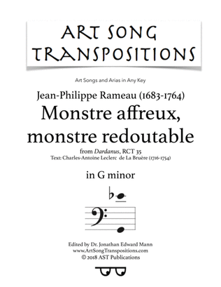 Book cover for RAMEAU: Monstre affreux, monstre redoutable (transposed to G minor)