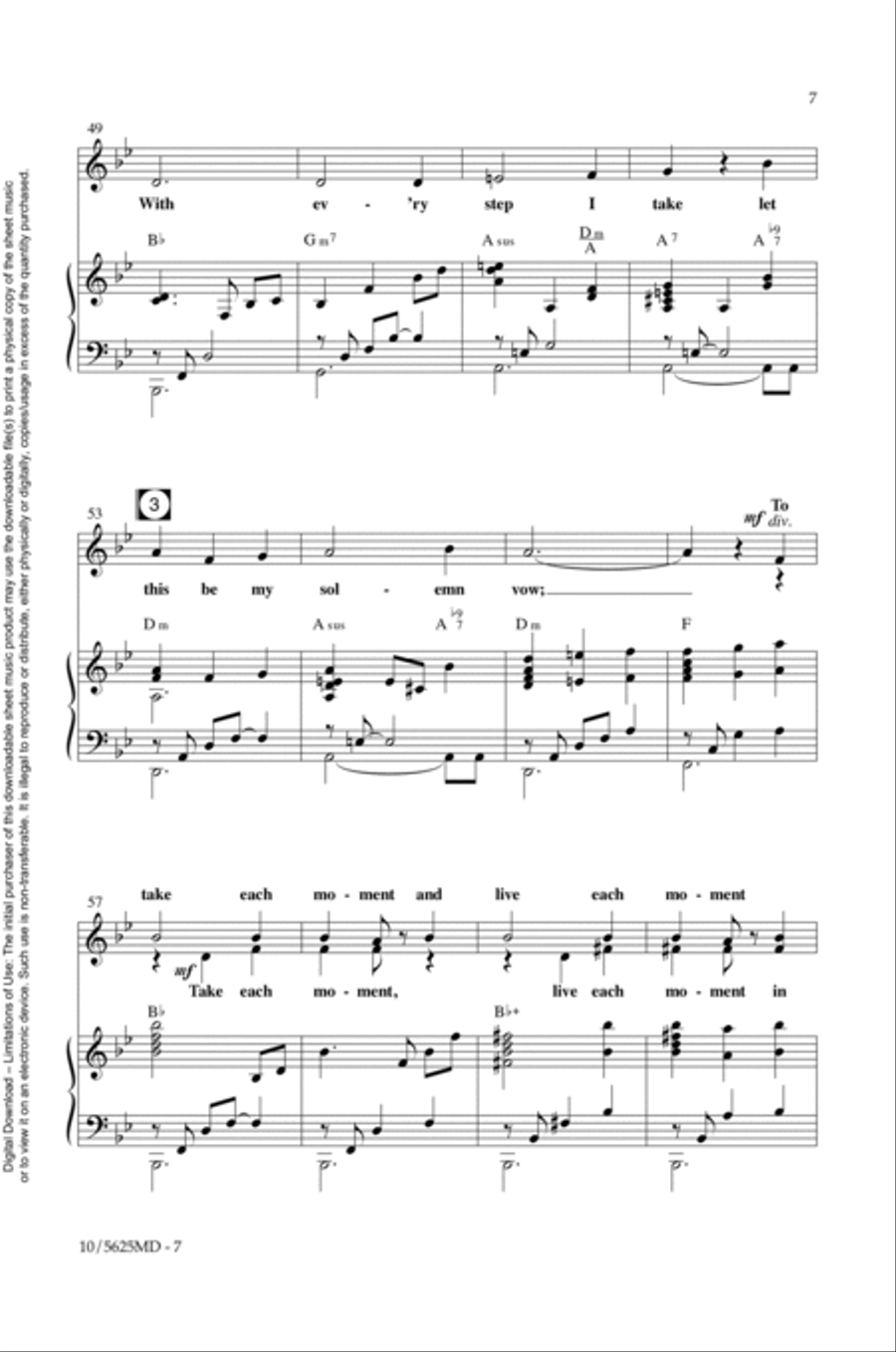 Let There Be Peace on Earth 4-Part scores gallery preview page 7