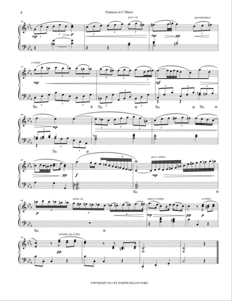 Fantasia in C minor for piano solo Piano Solo scores gallery preview page 4