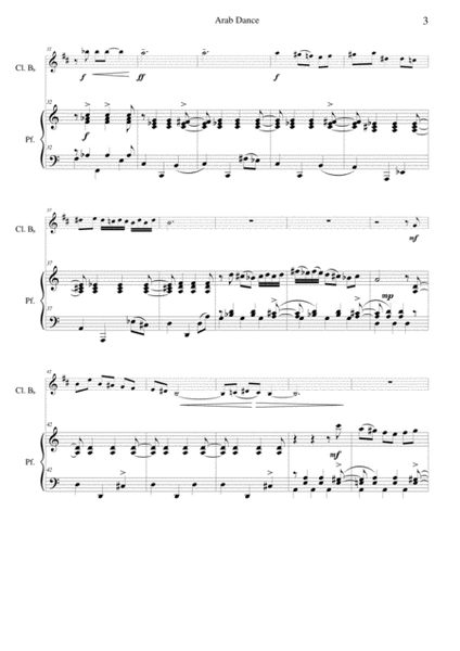 Arab Dance - Clarinet transcription image number null