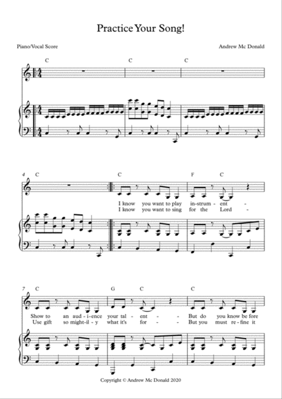 Practice Your Song! Voice scores gallery preview page 2