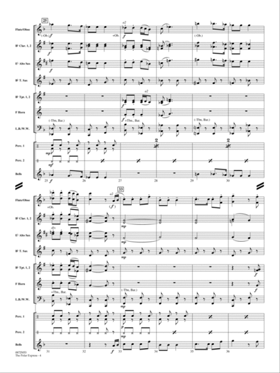 The Polar Express (Main Theme) (arr. Johnnie Vinson) - Full Score Concert Band scores gallery preview page 3