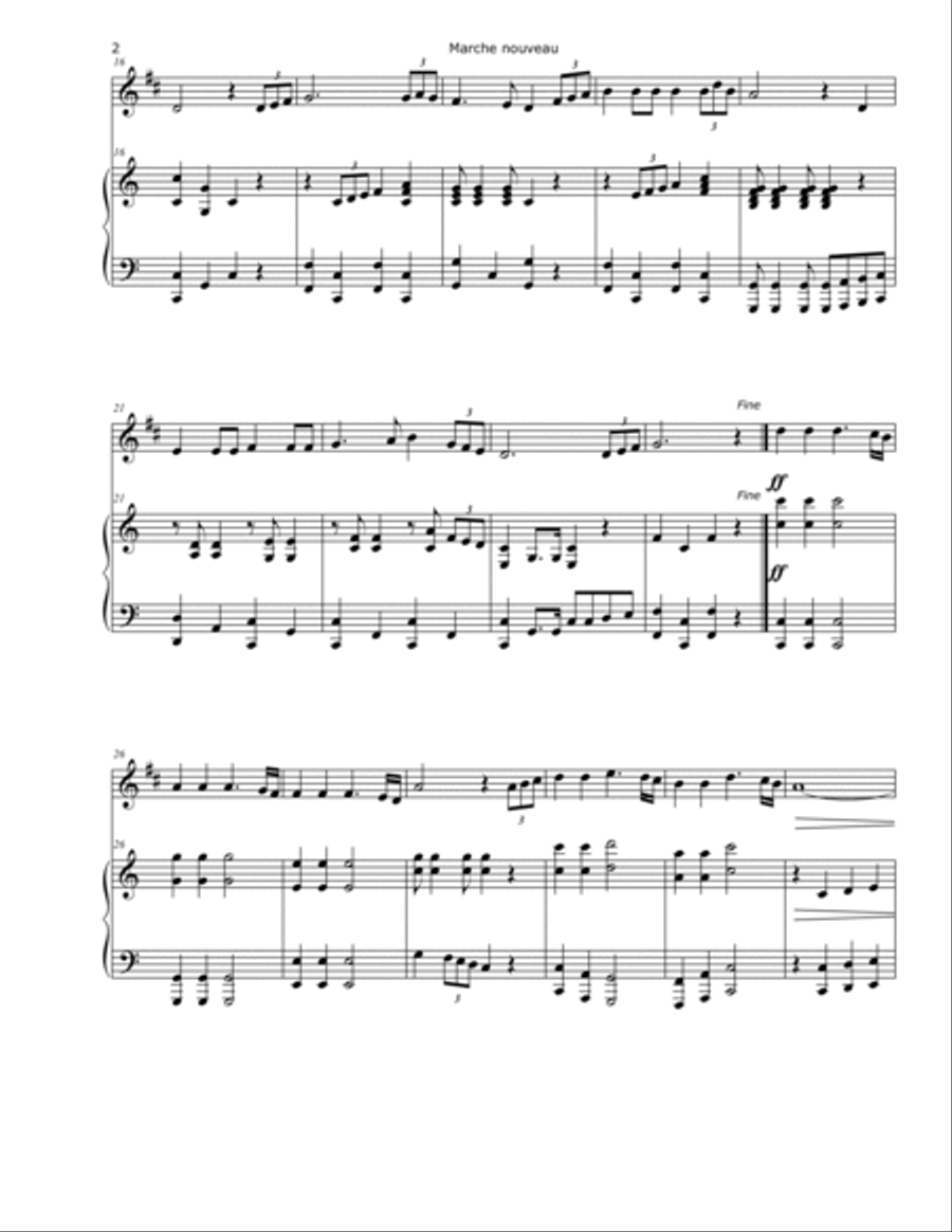 Marche nouveau Trumpet Duet scores gallery preview page 2