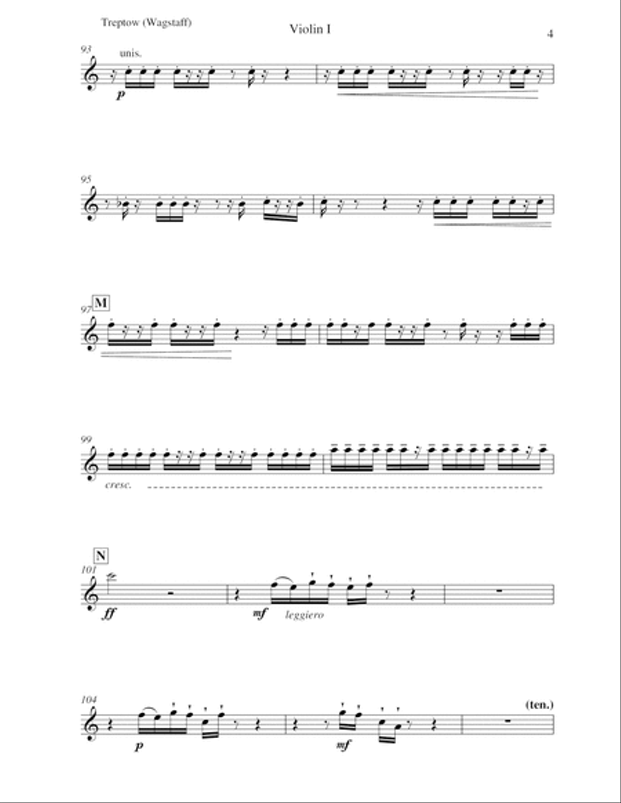Treptow - for string orchestra. Complete instrumental parts String Orchestra scores gallery preview page 6