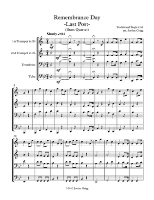 Remembrance Day. 'Last Post' (Brass Quartet)