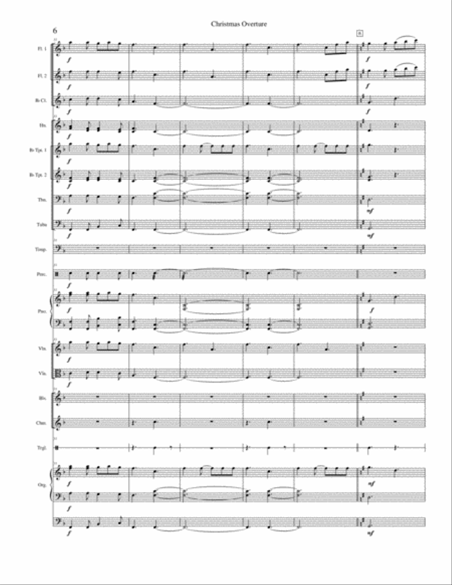 A Christmas Overture Full Orchestra scores gallery preview page 6
