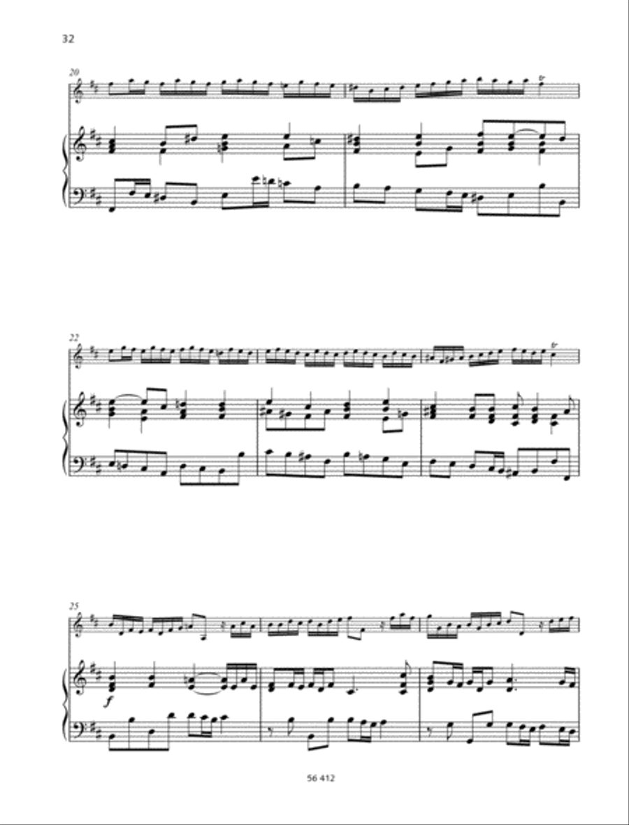 Sonata D major Violin scores gallery preview page 3