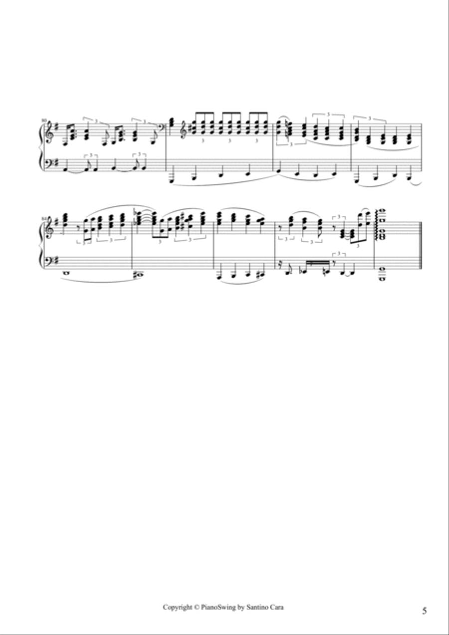 Two Piano Swing Two Piano Swing 4-Part scores gallery preview page 5