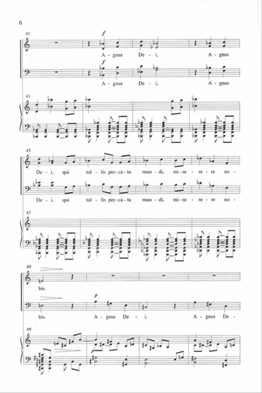 Agnus Dei - SATB 4-Part scores gallery preview page 5