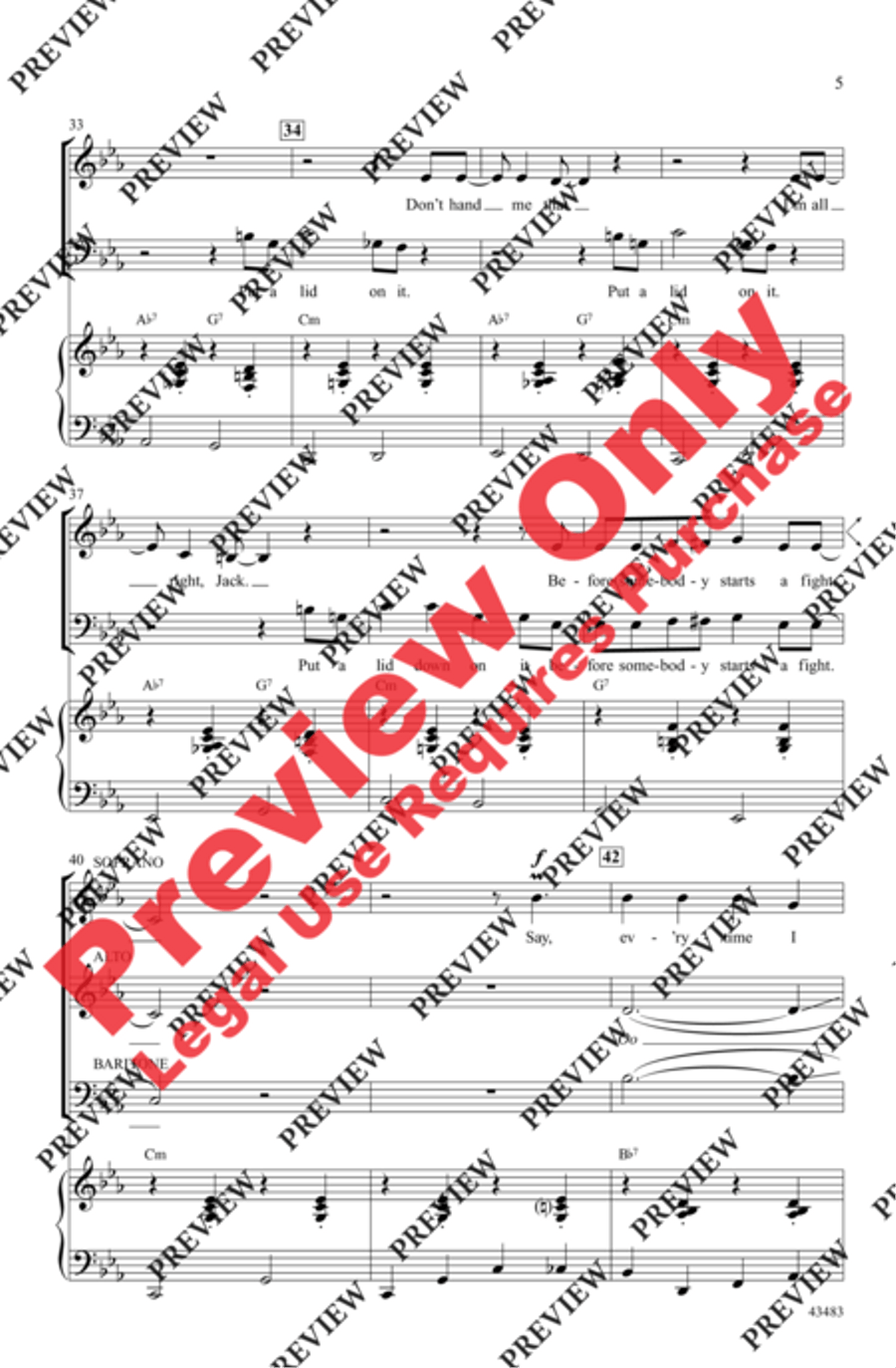 Put a Lid on It 3-Part scores gallery preview page 5