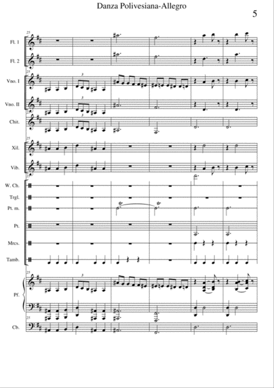 Polovtsian Dance (from Prince Igor). Allegro Large Ensemble scores gallery preview page 5