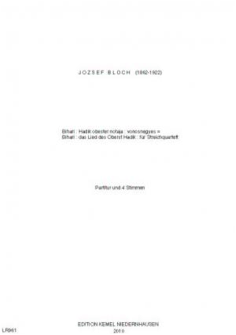 Bihari String Quartet scores gallery preview page 1