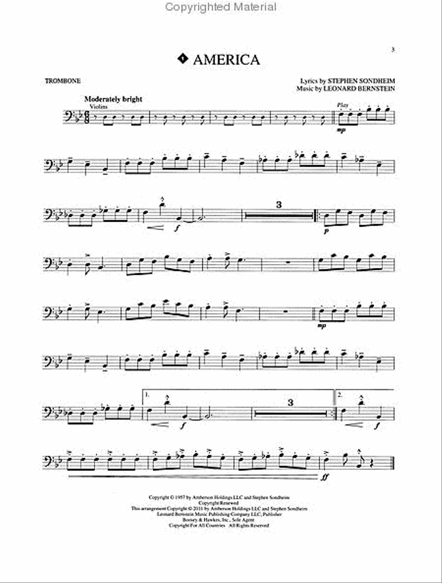 West Side Story for Trombone