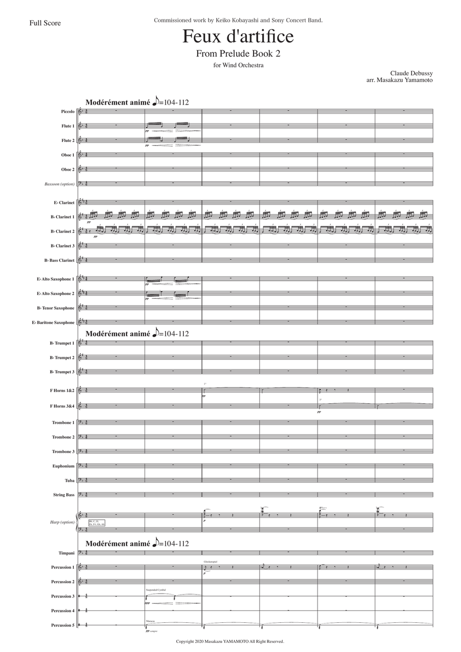 Feux d'artifice (Fireworks) [Arrangement for concert band] Concert Band scores gallery preview page 3