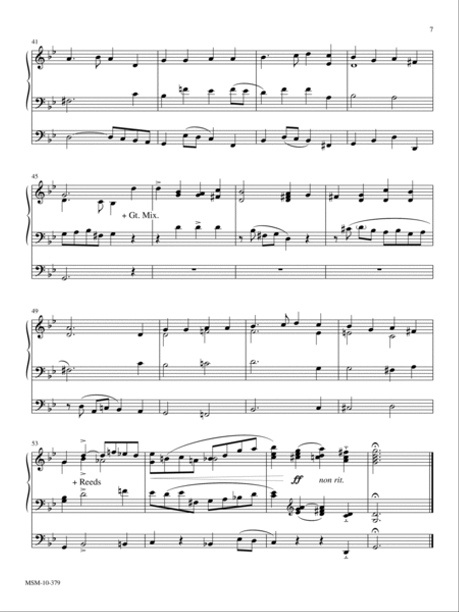 Three Hymns of Rejoicing for Organ Organ Solo scores gallery preview page 4