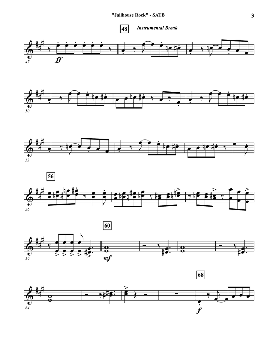 Jailhouse Rock Concert Band scores gallery preview page 3