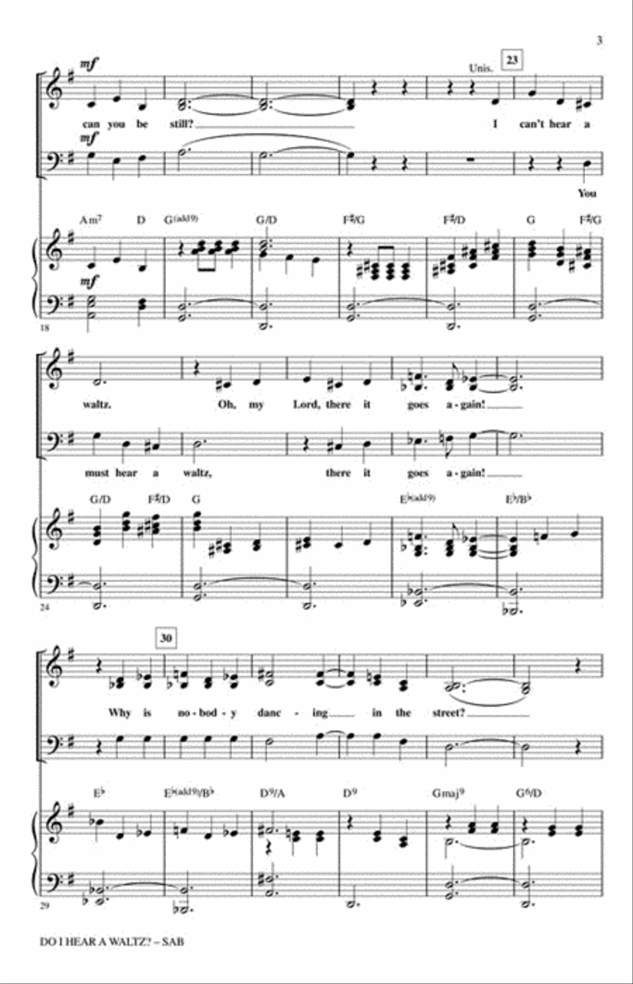 Do I Hear a Waltz? Do I Hear a Waltz? 3-Part scores gallery preview page 3
