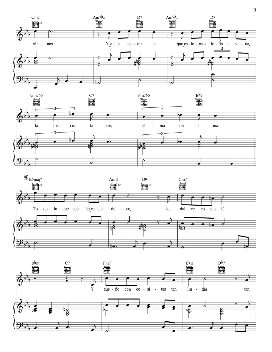 Alma Con Alma Piano, Vocal, Guitar scores gallery preview page 3
