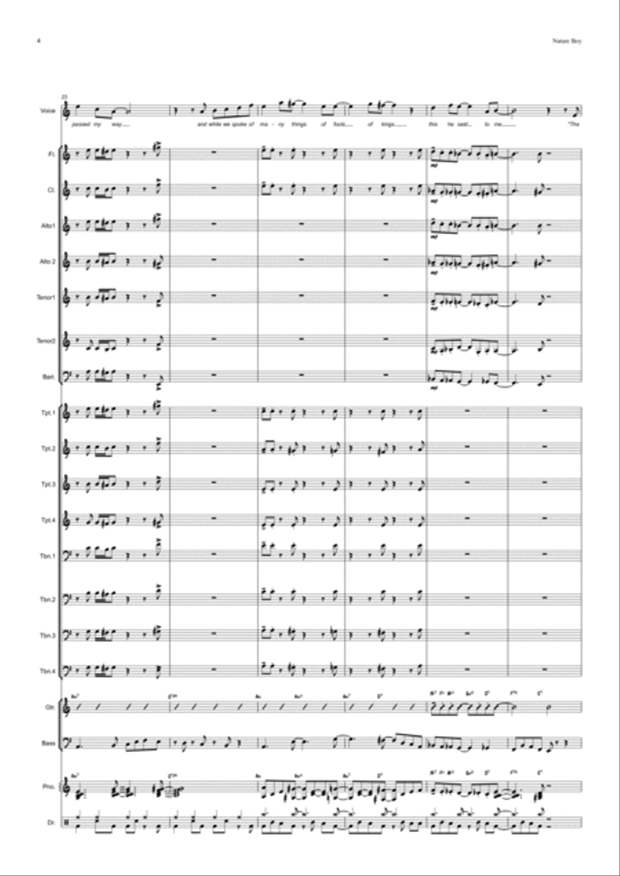 Nature Boy Jazz Ensemble scores gallery preview page 5