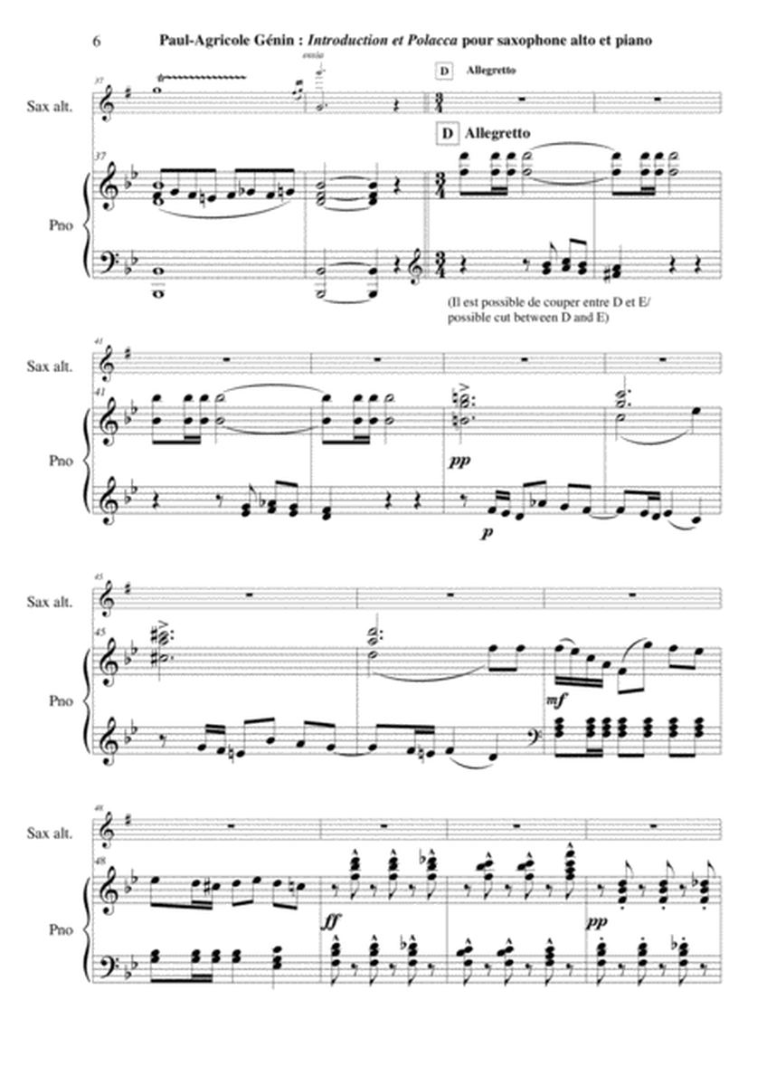 Paul-Agricole Génin: Introdcution et Polacca, Opus 15, no. 2 for alto saxophone and piano