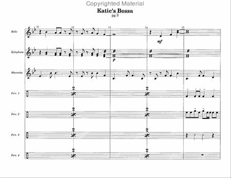 Katie's Bossa Katie's Bossa Percussion Ensemble scores gallery preview page 4