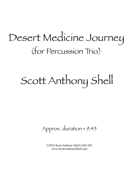Desert Medicine Journey (for Percussion Trio) image number null