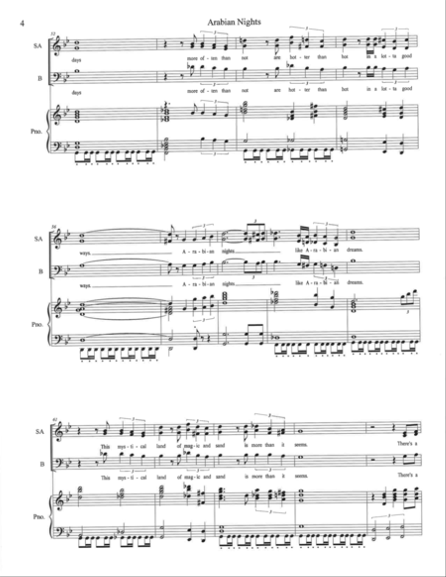 Arabian Nights 3-Part scores gallery preview page 4