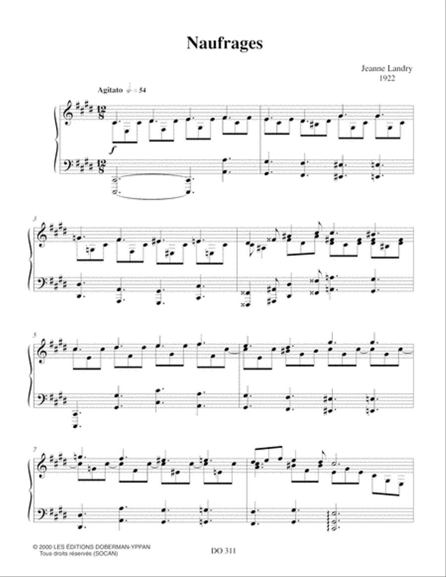 Naufrages Piano Solo scores gallery preview page 2
