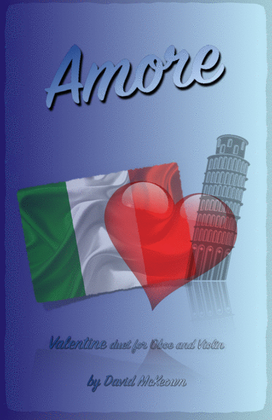 Book cover for Amore, (Italian for Love), Oboe and Violin Duet