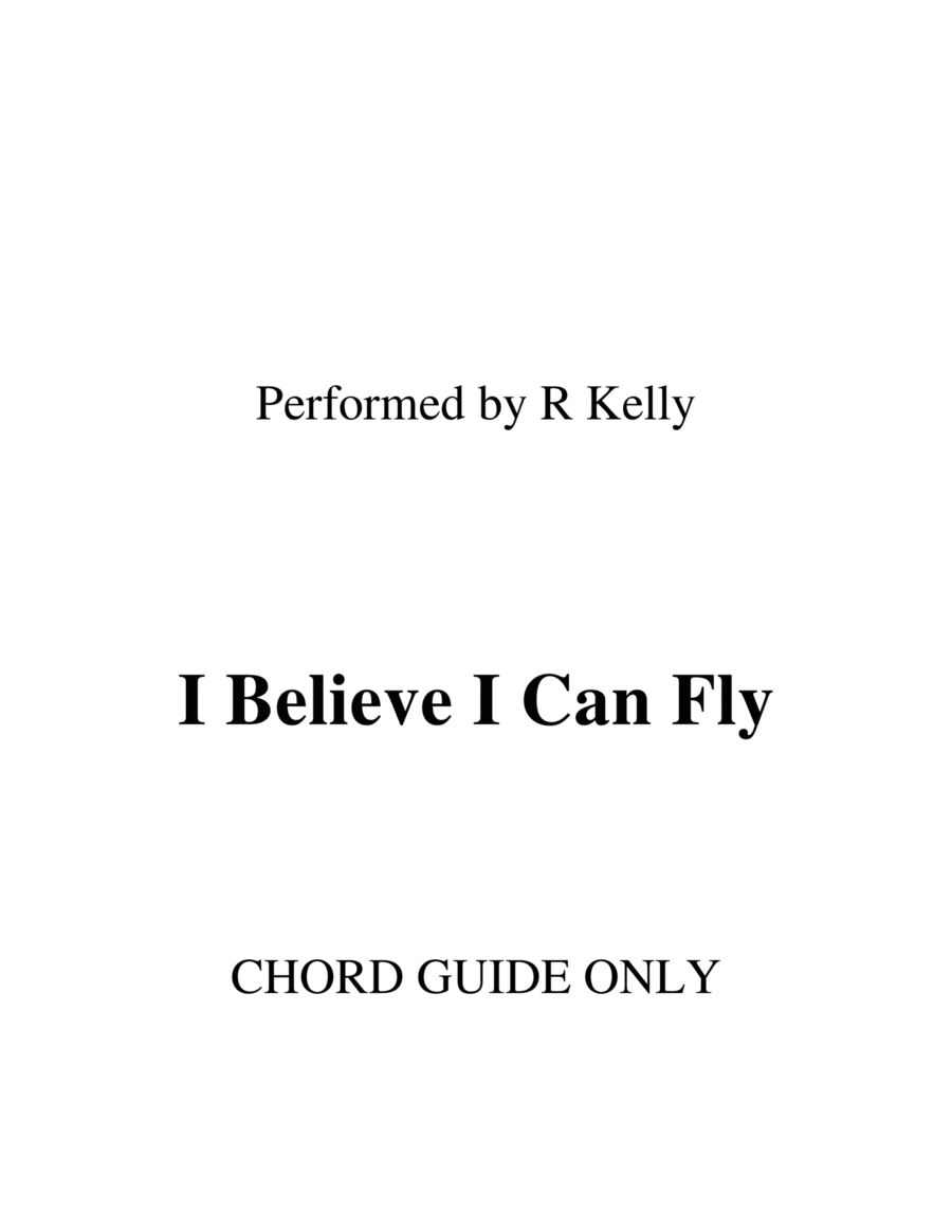 I Believe I Can Fly Piano scores gallery preview page 1