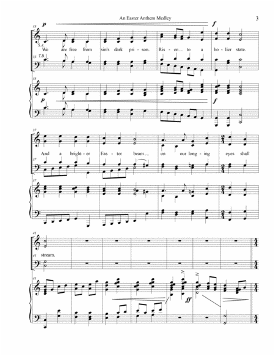 An Easter Anthem Medley 4-Part scores gallery preview page 4