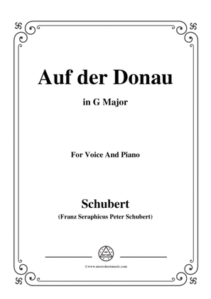 Schubert-Auf der Donau,in G Major,Op.21,No.1,for Voice and Piano