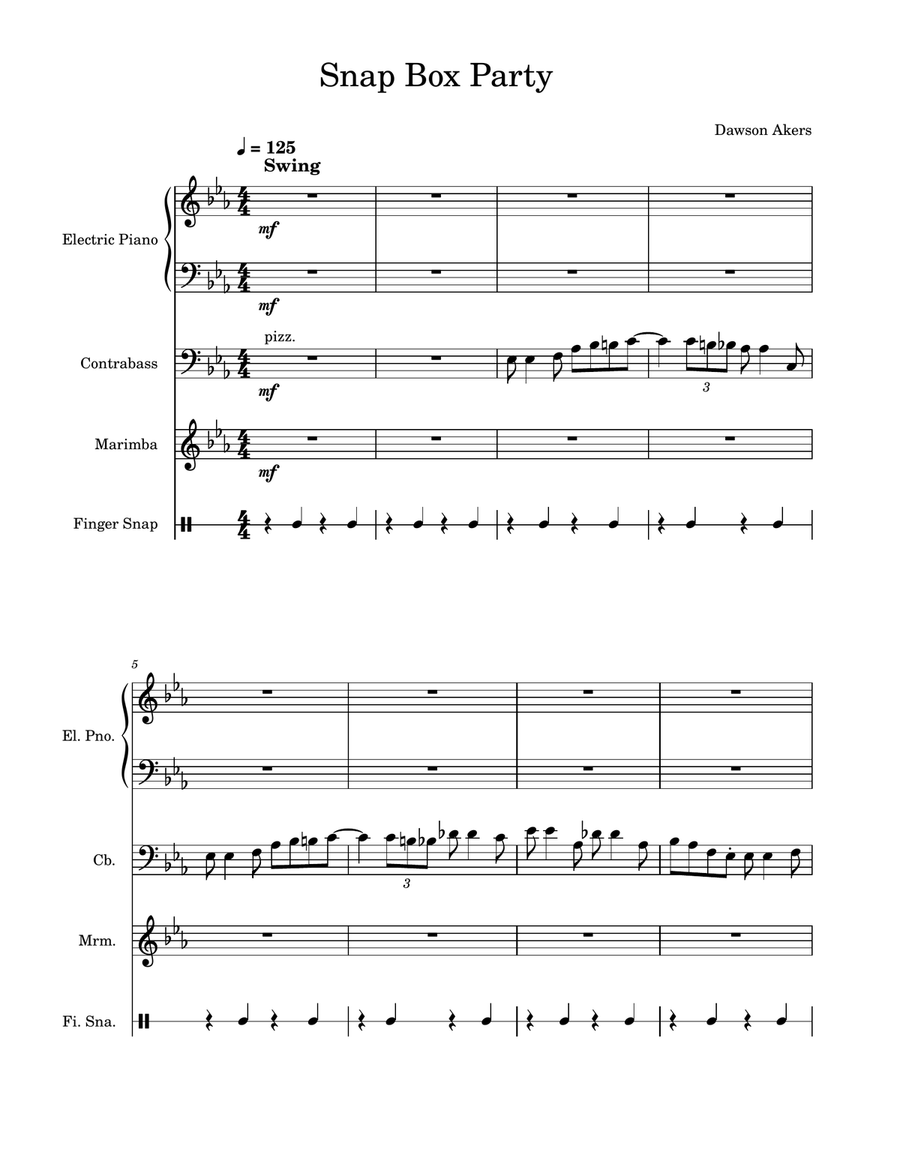 Snap Box Party, Op. 3 Snap Box Party, Op. 3 Jazz Ensemble scores gallery preview page 1