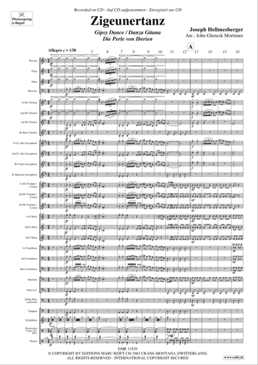 Zigeunertanz Zigeunertanz Concert Band scores gallery preview page 4