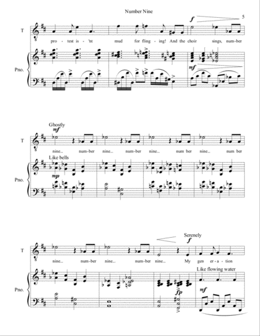 Number Nine Tenor Voice scores gallery preview page 5