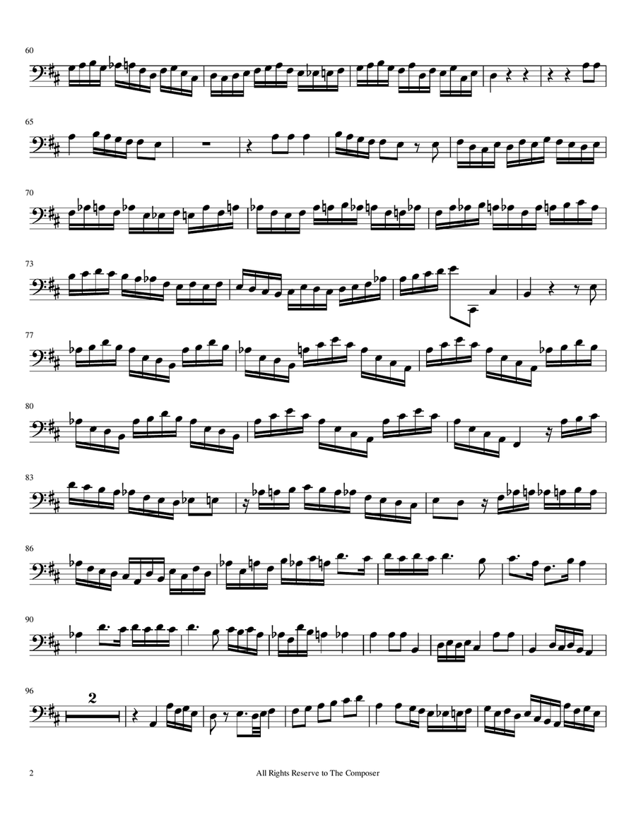 Andante & Allegro Trombone Duet scores gallery preview page 2