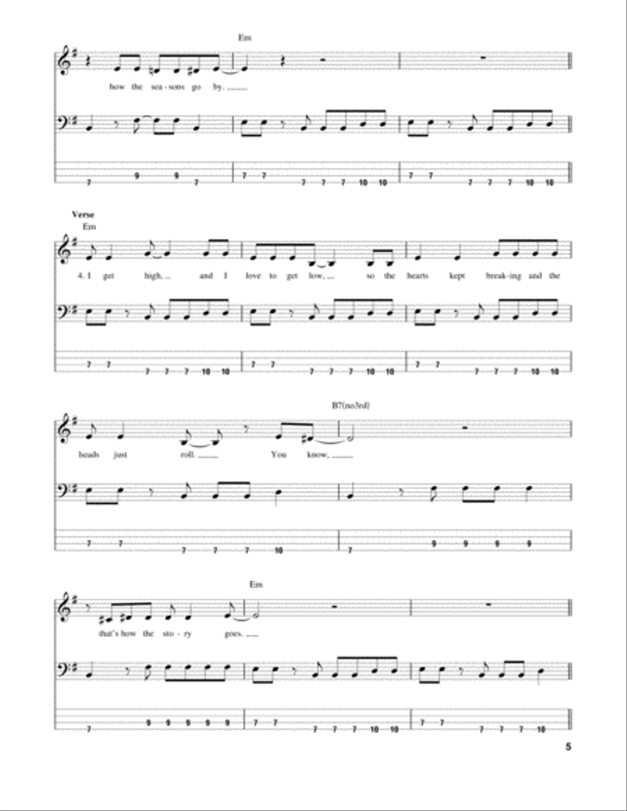 Ex's & Oh's Guitar Tablature scores gallery preview page 5
