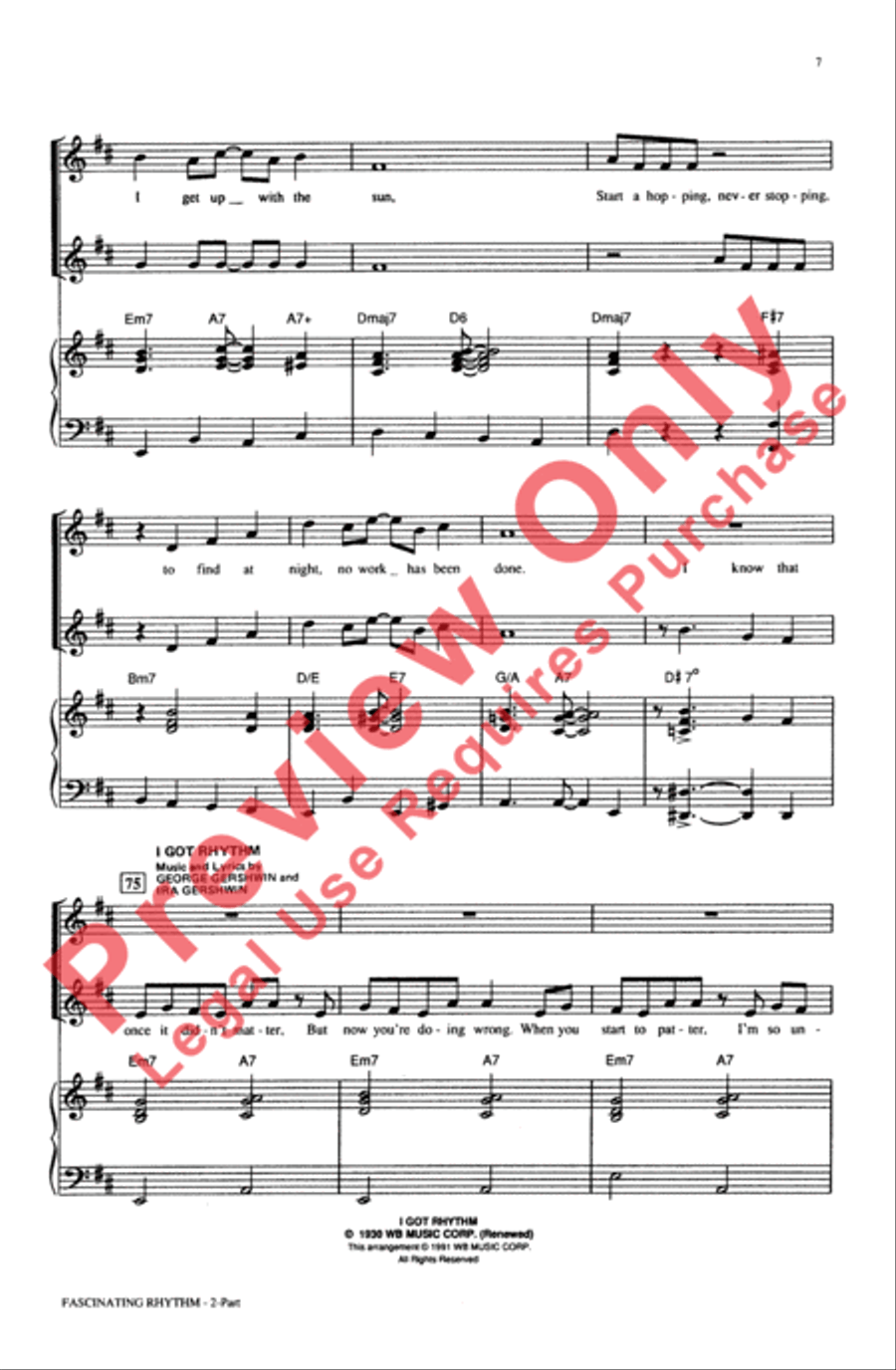 Fascinating Rhythm 2-Part scores gallery preview page 7