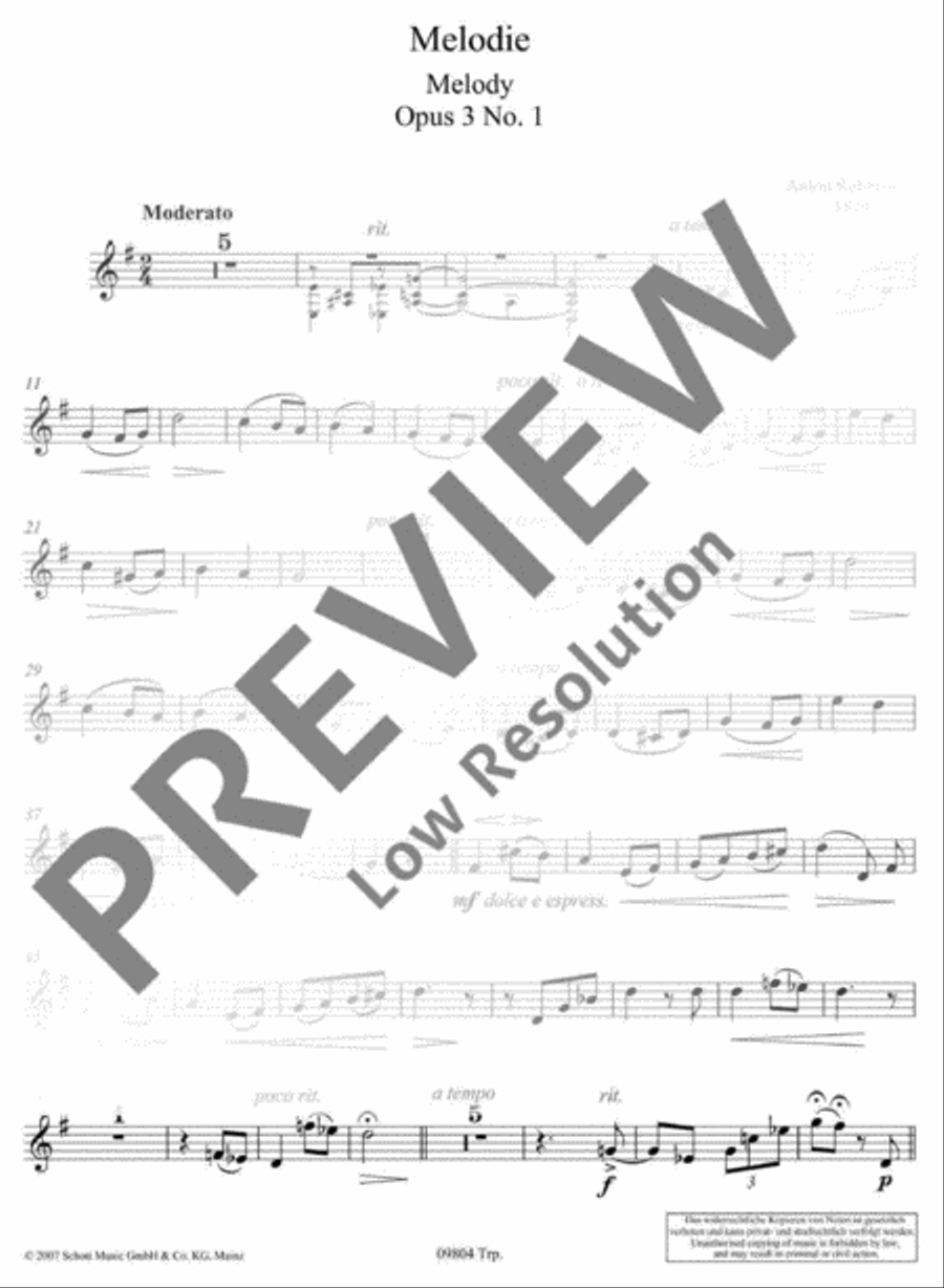 Melody B-Flat Trumpet scores gallery preview page 10