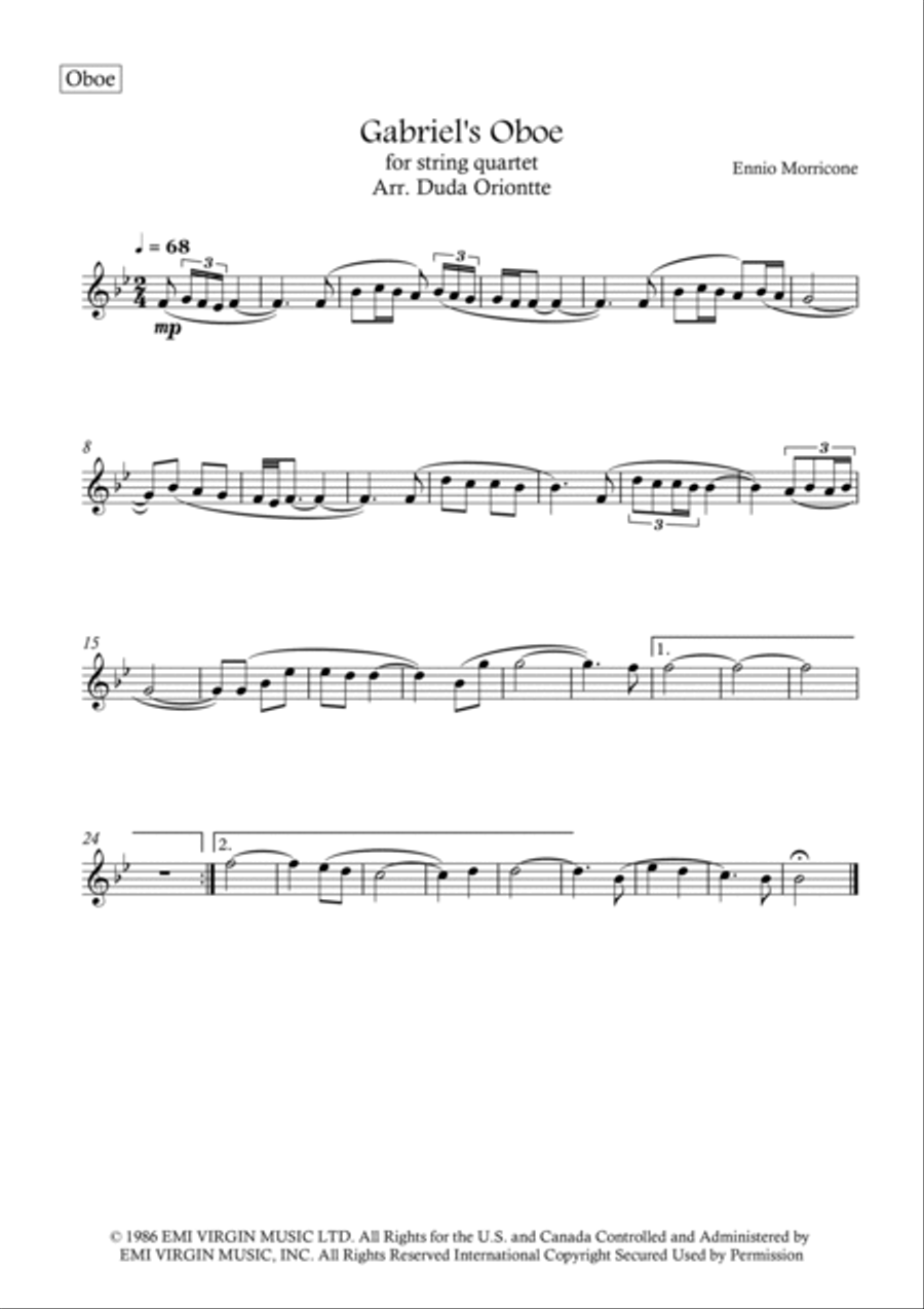 Gabriel's Oboe Woodwind Trio scores gallery preview page 3