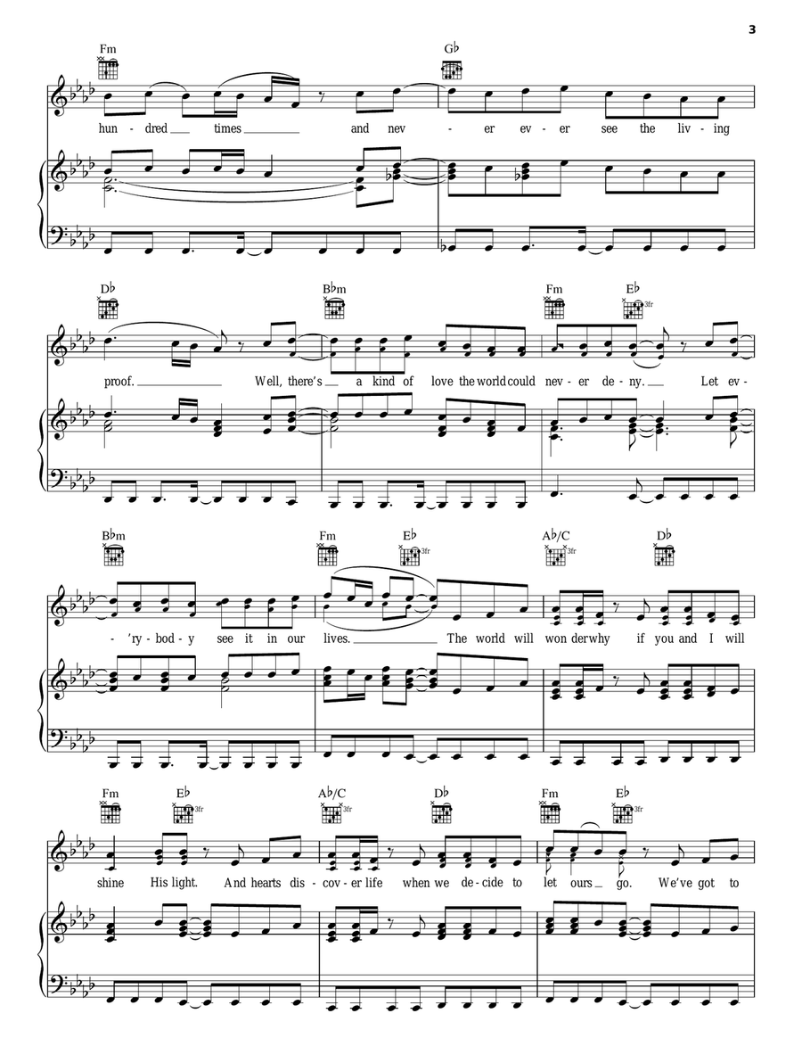 Wonder Why Piano, Vocal, Guitar scores gallery preview page 3