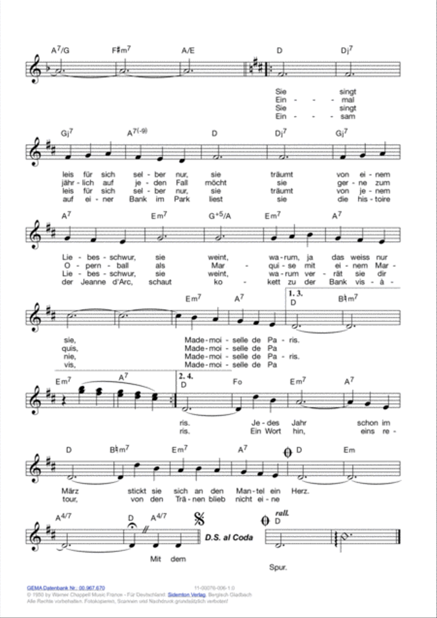 Mademoiselle de Paris Voice scores gallery preview page 3