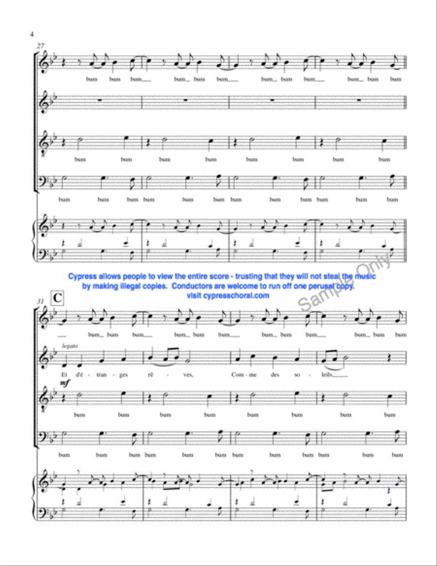 Soleils Couchants 4-Part scores gallery preview page 6