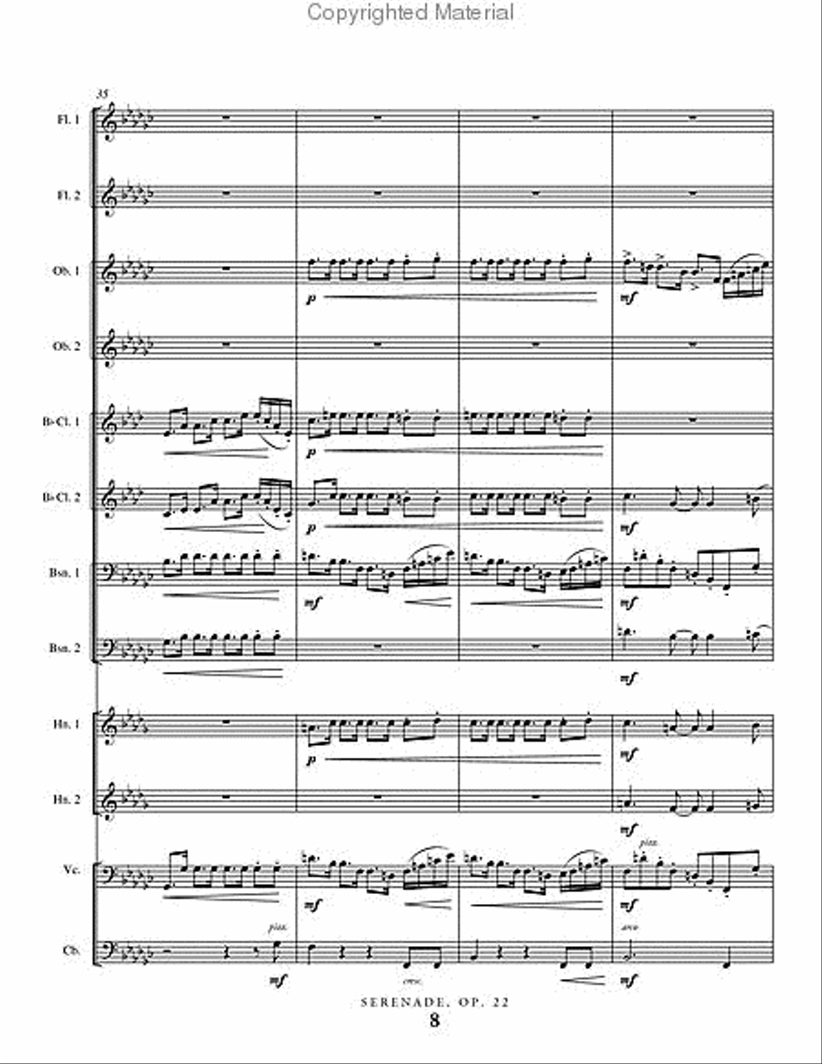 Serenade, Op. 22 Serenade, Op. 22 Concert Band scores gallery preview page 9