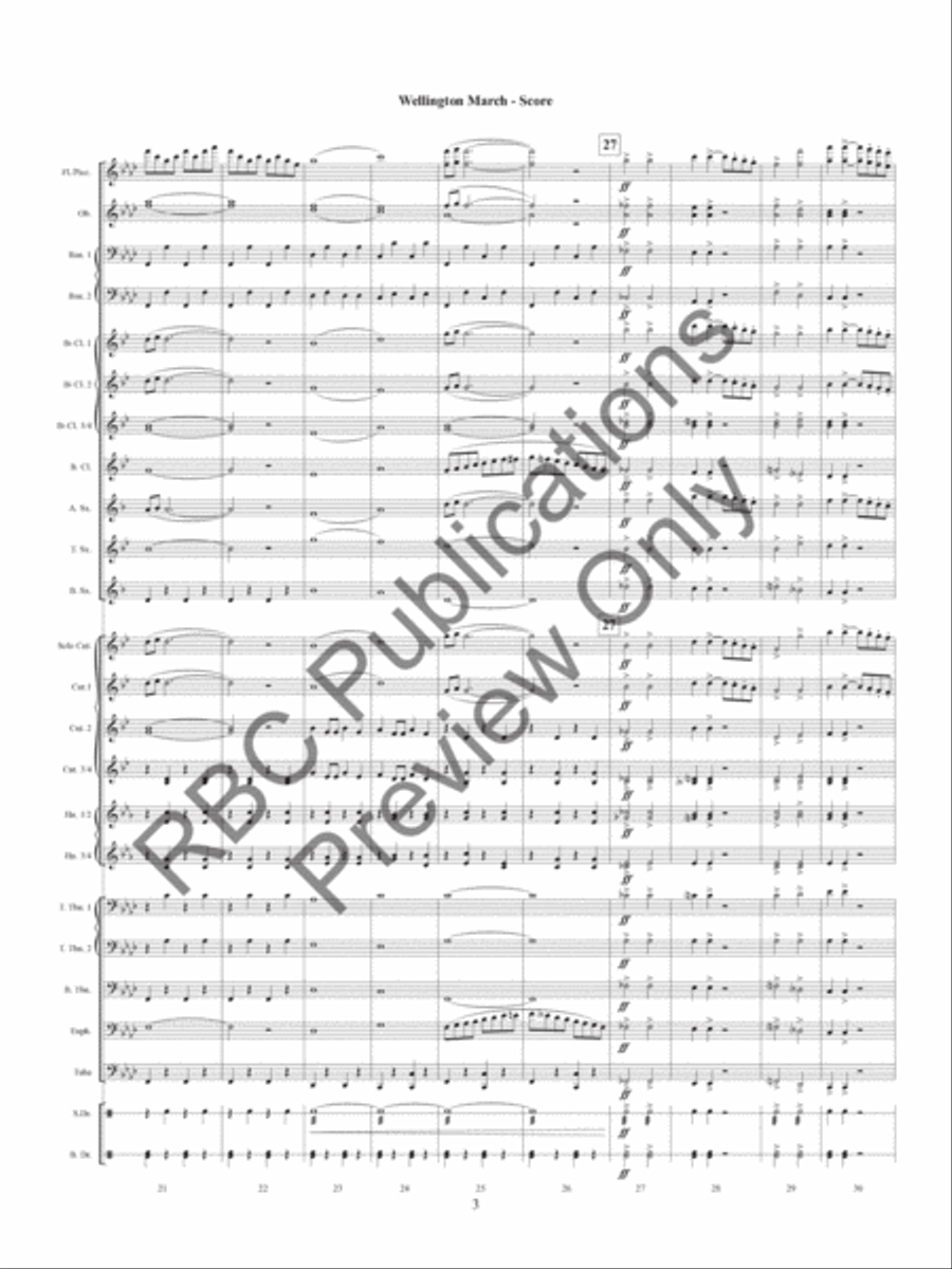 Wellington March Concert Band scores gallery preview page 5