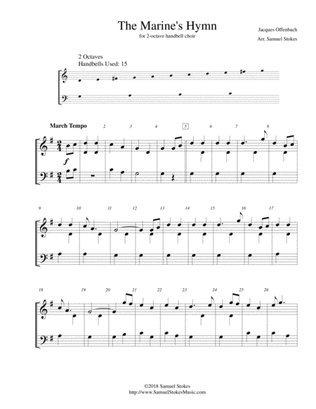 The Marine's Hymn - for 2-octave handbell choir